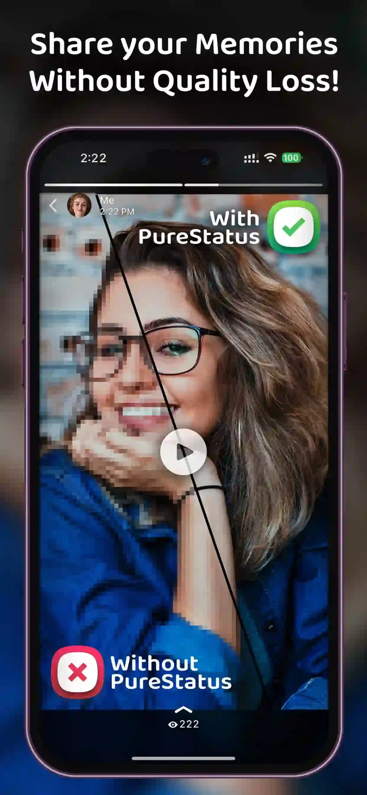 PureStatus: ByeBye Blur Status